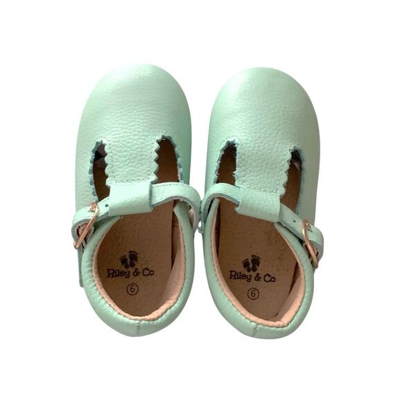 Leather T-Strap Moccasins Flats - Picture 1 of 5